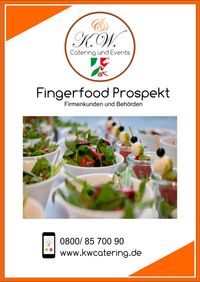 Fingerfood Prospekt Firmenkunden K.W. Catering & Events Düsseldorf